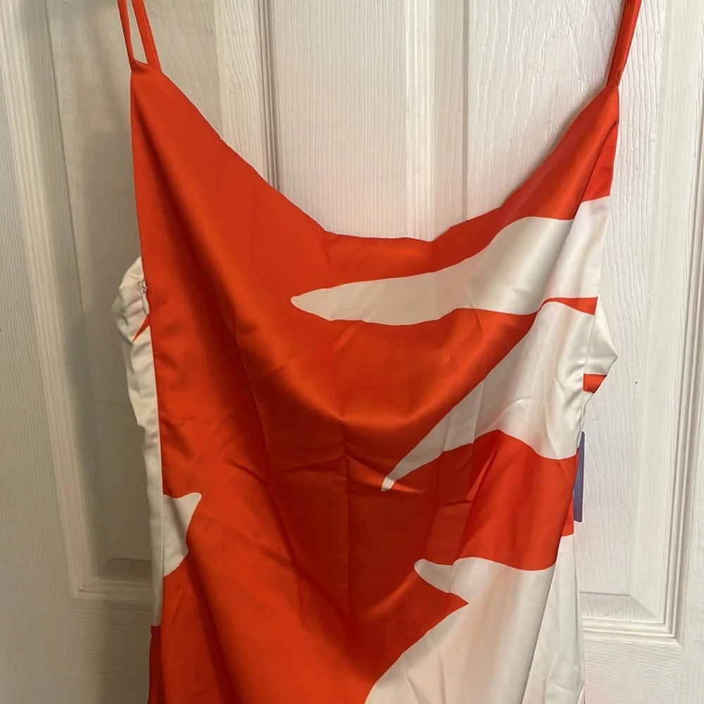 Hanifa Orange and White Maxi Dress - Picture 5 of 6